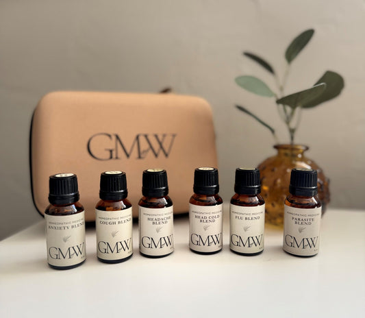 Green Medicine six signature homeopathic blends, 15 ml Fibonacci homochord dropper bottles