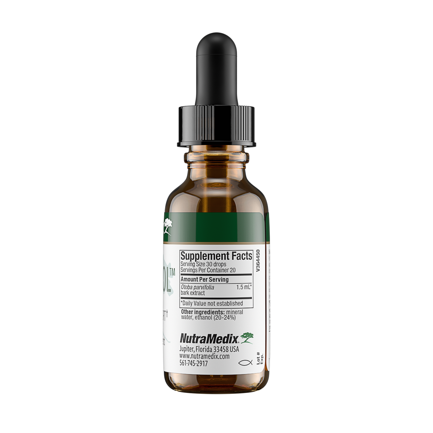NutraMedix Banderol - 1 oz supplement facts