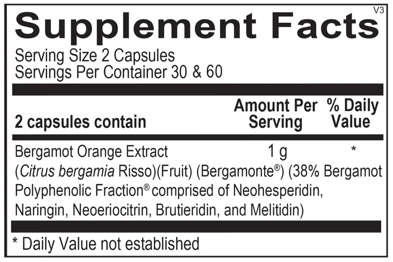 Bergamot BPF — Supplement Facts