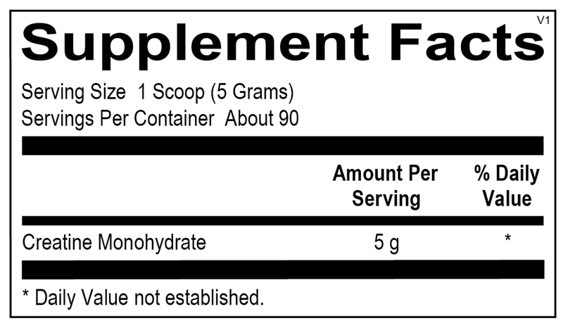Creatine — Supplement Facts