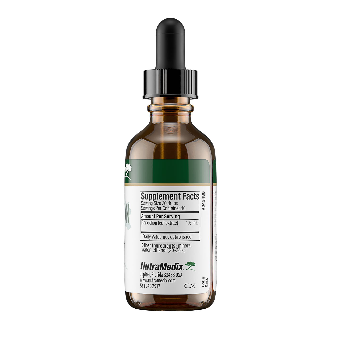 NutraMedix Dandelion - 2 oz supplement facts