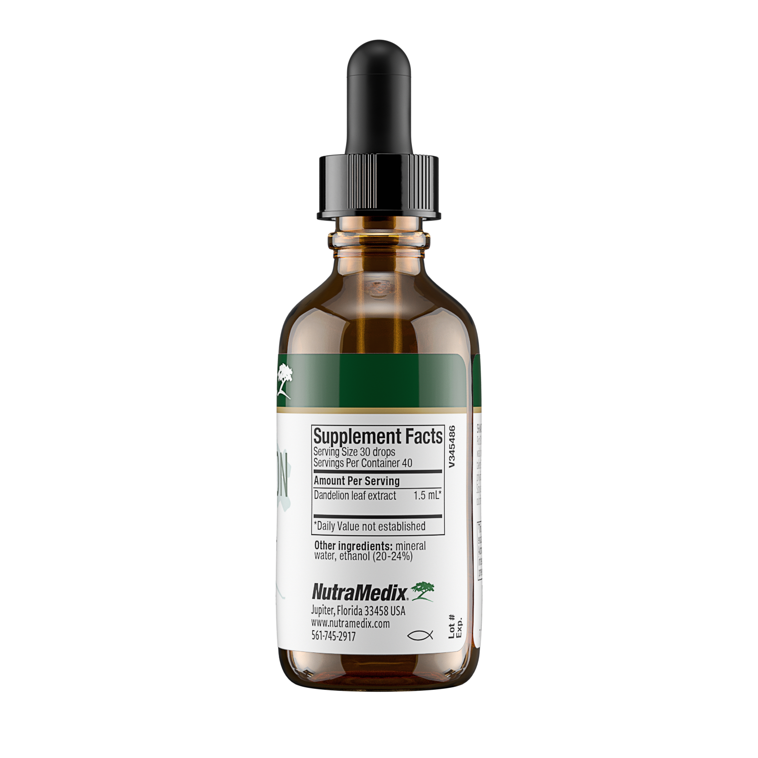 NutraMedix Dandelion - 2 oz supplement facts