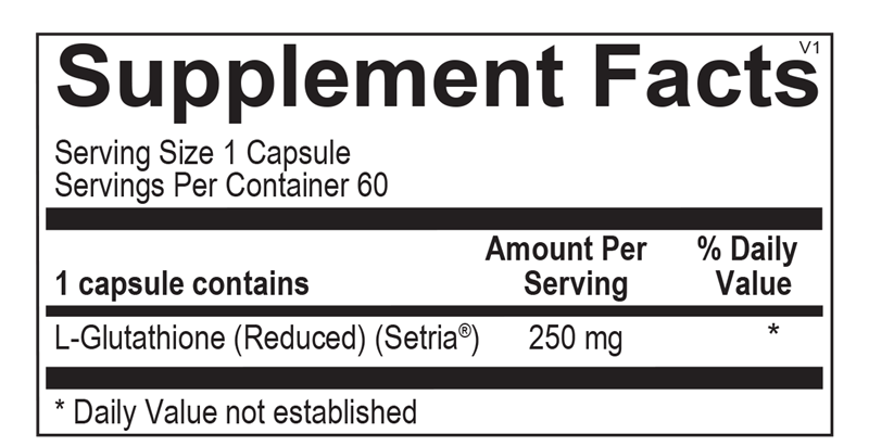 L-Glutathione — Supplement Facts