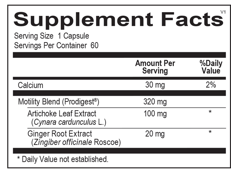Motility Pro — Supplement Facts