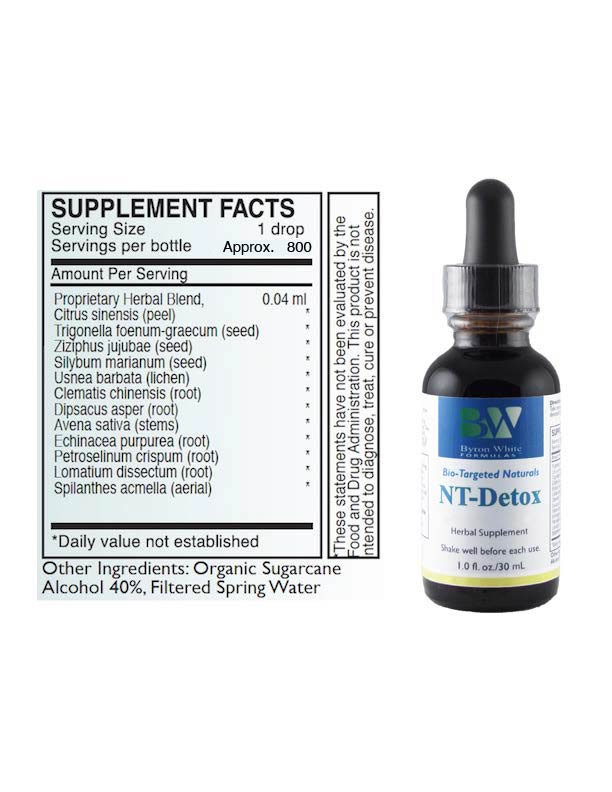 NT-Detox 1 oz tincture - Byron White Formulas