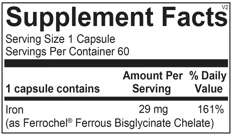 Reacted Iron — Supplement Facts
