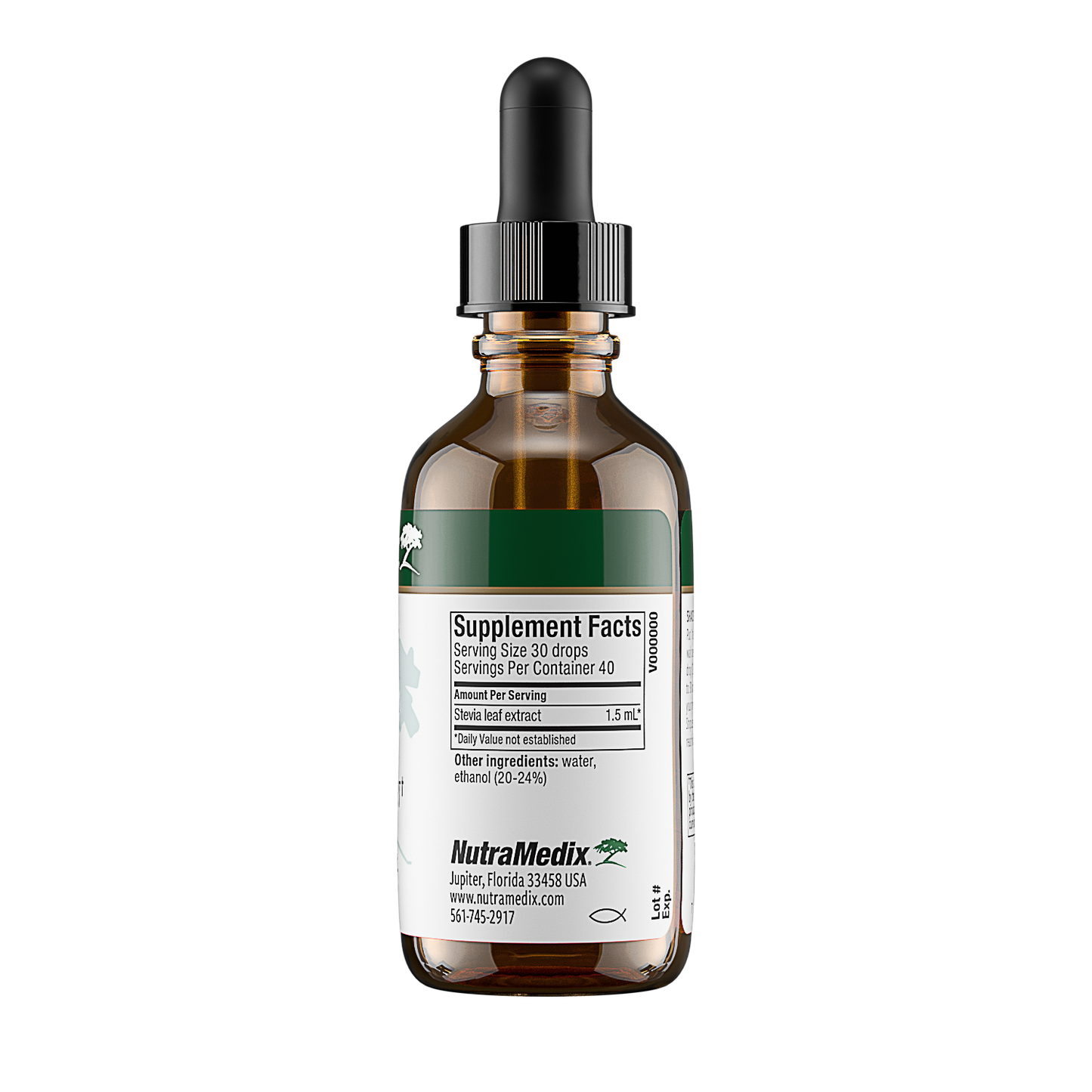 NutraMedix Stevia - 2 oz supplement facts